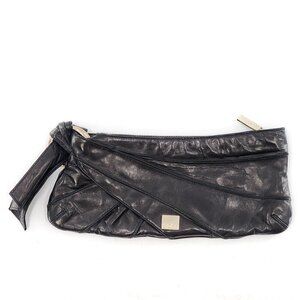 KOOBA Black Buttery Soft Leather Clutch